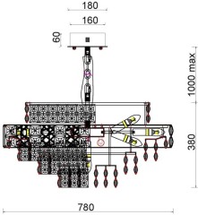 Подвесная люстра Fluorite FL1060-21P