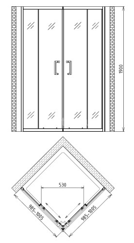 Душевой уголок Gemy Victoria S30162