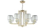 Подвесная люстра Crystal Lux NICOLAS SP-PL8 GOLD/WHITE