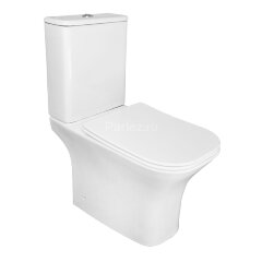 Унитаз напольный Azario FRETTA SQUARE 650х340х770 безободковый с бачком и сиденьем микролифт (AZ-121