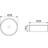 Раковина-чаша Azario 410х410х180 накладная, круглая, черный матовый (AZ-3272-MB)