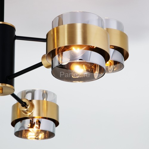 Потолочная люстра Eurosvet 70127/6 черный/дымчатый