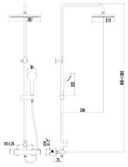 Смеситель Lemark Yeti LM7860C для душа, термостатический