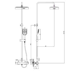 Смеситель Lemark Yeti LM7860C для душа, термостатический
