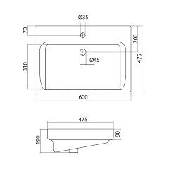 Раковина Santek Тигода 60, белая (1.WH30.2.082)