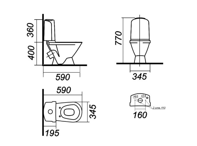Унитаз-компакт Sanita Luxe Classic с сидением микролифт (WC.CC/Classic/2-TM/WHT.G/S1)