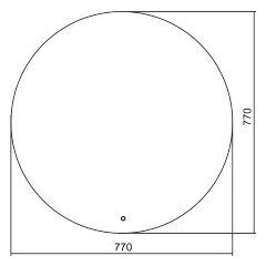 Зеркало AZARIO Savanna - Lite D700 открытая подсветка, сенсорный выключатель с функцией диммера, пар
