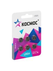 Элемент питания алкалиновый &quot;таблетка&quot; LR54/AG3 для часов (блист.6шт) КОСМОС KOCG10(LR54)BL6