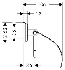 Держатель туалетной бумаги Hansgrohe Logis Classic с крышкой, хром (41623000)