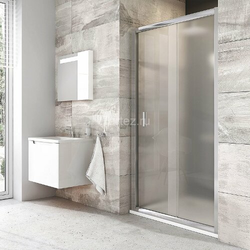 Душевая дверь Ravak раздвижная 110х190, толщина полотна 6мм универсальная, цвет профиля хром