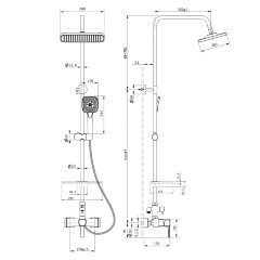 Смеситель Lemark Evitta LM0560C для душа с регулируемой высотой штанги