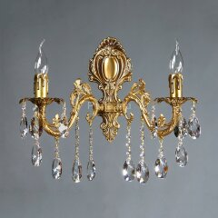 Бра Ambiente 2118/2 AB Leaf crystal