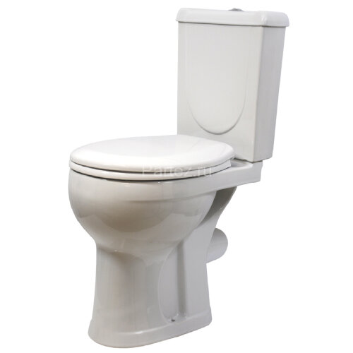 Унитаз-компакт Ирида Комфорт, горизонтальный выпуск, быстросъемное сиденье с микролифтом, белый (403