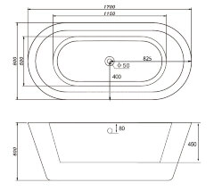 Акриловая ванна ABBER AB9213