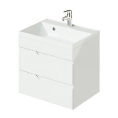 Комплект тумба Итана Sky 60 600х450х560 подвесная, с раковиной Clarissa 60, белый глянец (CS00092793