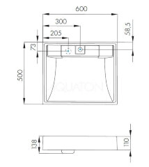 Раковина AQUATON Рейн 60 (1A72103KRW010)