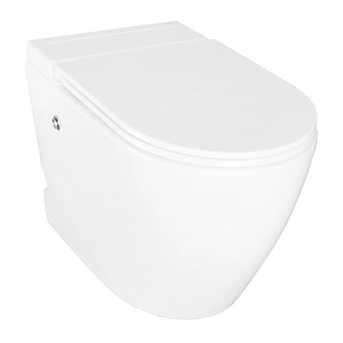 Унитаз импульсный Azario 360х570х450 напольный, полукруглый, быстросъемное сиденье микролифт (AZ-102