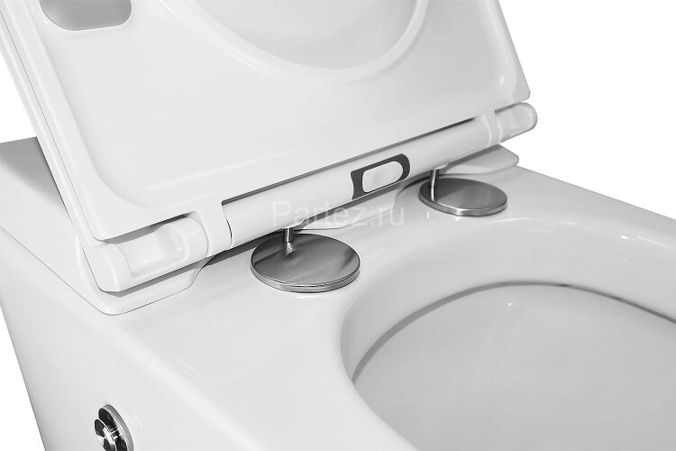 Унитаз импульсный Azario 360х570х450 напольный, полукруглый, быстросъемное сиденье микролифт (AZ-102