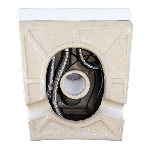 Унитаз импульсный Azario 360х570х450 напольный, полукруглый, быстросъемное сиденье микролифт (AZ-102