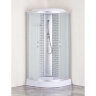 Душевая кабина Loranto SUNWAY 100х100х215 поддон 13см, белый кирпичный узор, матовое стекло 4мм, профиль хром (CS661013FW100)