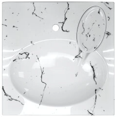 Раковина подвесная Azario Carmen 605х602х85 Белый мрамор (CS00078503)