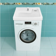 Раковина Santek Клио-50 580х515х140 над стиральной машиной с кроншейнами (1.WH50.1.770)