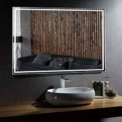 Зеркало AZARIOClassico Quadrato 800х600 влагостойкое с подсветкой, сенсорный выключатель с функцие д