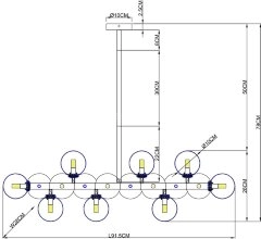 Потолочная люстра Arte Lamp A3988SP-16AB