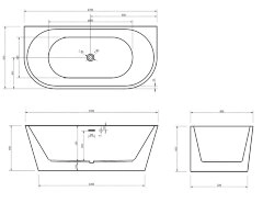 Акриловая ванна ABBER AB9216-1.7DB