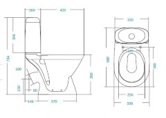Унитаз-компакт Santek Римини напольный, белый (1.WH50.1.523)