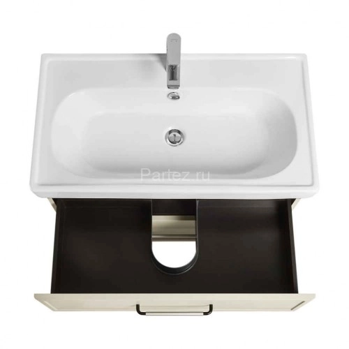 Тумба под раковину Aquaton Нео-Классика 85 2 ящика, белый камень (1A286301NCTG0)