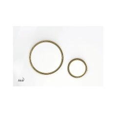 Кнопка смыва Alcadrain, белый/золото (M775)