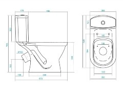 Унитаз-компакт Santek Алькор с сидением стандарт (1.WH30.2.140)