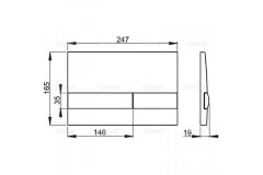 Кнопка смыва Alcadrain, хром - глянцевая (M1741)