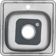 Мойка 4848 MELANA 0,6/160 врезная квадратная с сифоном (021 t *15)