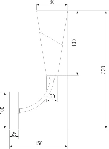 Бра Eurosvet 60167/1 никель