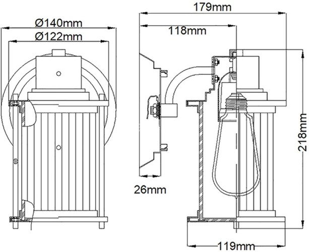 Бра Quoizel QZ-RIGGS1-BATH-WS