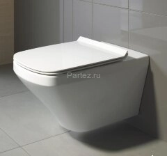 Унитаз подвесной Duravit Durastyle 373x540x393 без смывного края, с сиденьем, белый (45510900A1)