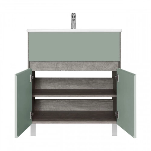 Тумба под раковину Aquaton Форест 75 см универсальный монтаж, дуб рошелье/сумеречный голубой (1A2783