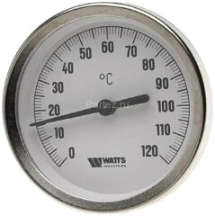 Термометр биметаллический F+R801 OR 100mm 0-120°C G1/2 100mm		