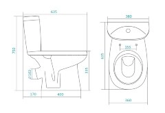 Унитаз-компакт Santek Анимо с сидением стандарт (1.WH30.2.134)