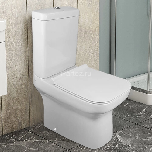 Унитаз-компакт Creo Ceramique ARLES 650х370х820 напольный, безободковый, в комплекте с сиденьем микр