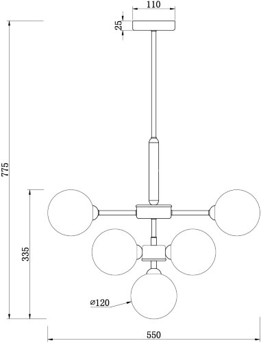 Потолочная люстра Freya FR5233PL-13BS