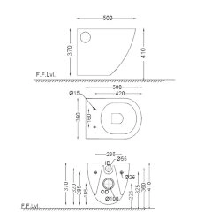 Унитаз подвесной Jaquar безободковый, микролифт, монтажный набор, 370x515x350 мм