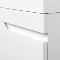 Комплект тумба Итана Alexa 45 (455х250х570) подвесная, с раковиной Фостер 45, левый, белый глянец (C