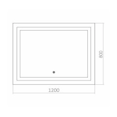 Зеркало AZARIO Ливия 1200х800 c подсветкой и диммером, сенсорный выключатель (ФР-1758)