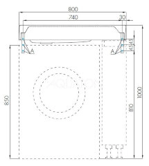 Раковина AQUATON Рейн 80 (1A72113KRW010)