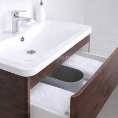 Комплект тумба Итана Roberto 70 (700х453х606) подвесная, с раковиной Adel 70/Adelina 70, акация темн