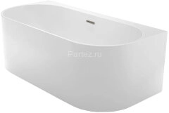 Ванна акриловая Azario BRADFORD 1800х800х580 пристенная, в комплекте с сифоном и металлической рамой