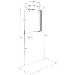 Зеркало-шкаф AQUATON Кантри 55 Дуб верона (1A257702AHB20)